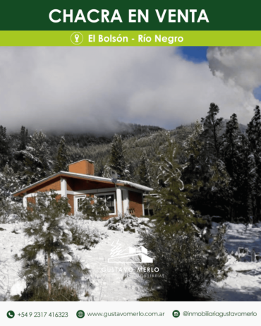 Chacra sobre Ruta 40, Los Repollos Río Negro, a 12 kms de El Bolsón camino a Bariloche.