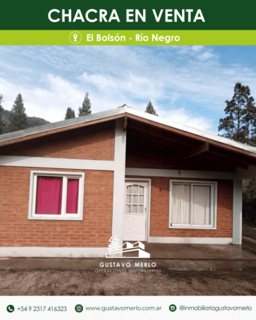 Chacra sobre Ruta 40, Los Repollos Río Negro, a 12 kms de El Bolsón camino a Bariloche.