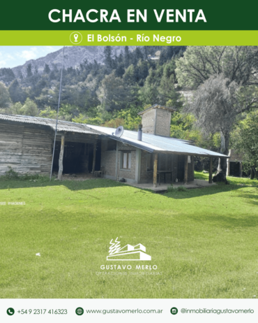 Chacra sobre Ruta 40, Los Repollos Río Negro, a 12 kms de El Bolsón camino a Bariloche.