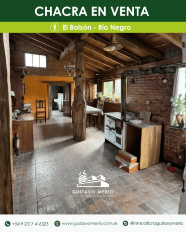 Chacra sobre Ruta 40, Los Repollos Río Negro, a 12 kms de El Bolsón camino a Bariloche.