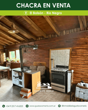 Chacra sobre Ruta 40, Los Repollos Río Negro, a 12 kms de El Bolsón camino a Bariloche.